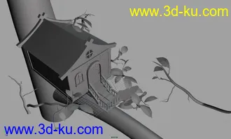 3D打印模型树上的房子的图片