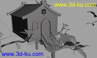 3D打印模型树上的房子的图片