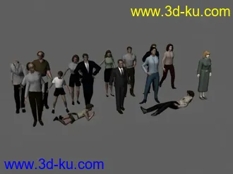 3D打印模型多个现代人物的图片