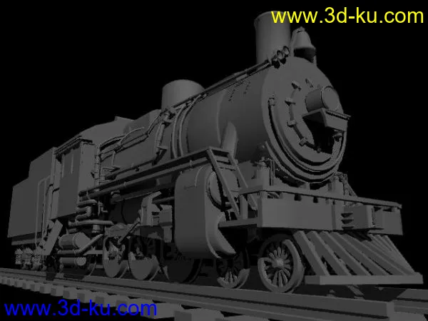 蒸汽机车 高模模型的图片1