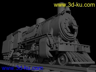 3D打印模型蒸汽机车 高模的图片