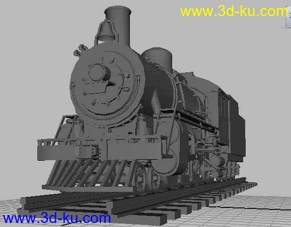 蒸汽机车 高模模型的图片2