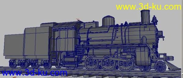蒸汽机车 高模模型的图片3