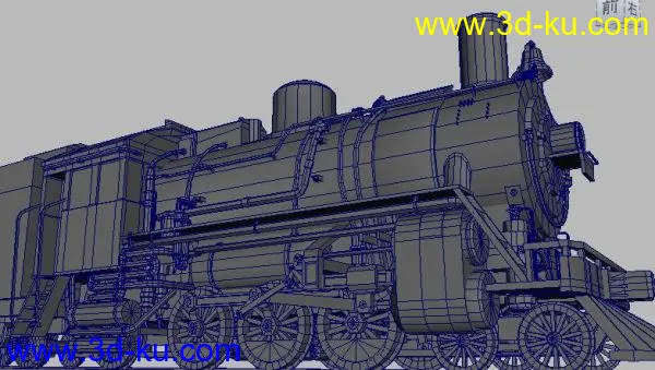 蒸汽机车 高模模型的图片4