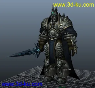 3D打印模型阿尔萨斯绑定完和一些动画的图片