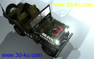 3D打印模型美军吉普的图片