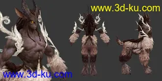 3D游戏模型,《永恒之塔》里的男性人马四足怪物模型的图片