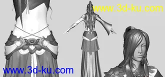 MAYA中国古代神话女性人物模型的图片