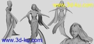 MAYA一个漂亮的古代印度美女模型的图片