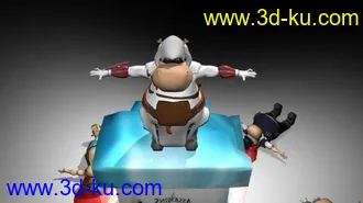 3D打印模型4个河马角色的图片