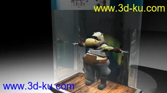 3D打印模型4个河马角色的图片