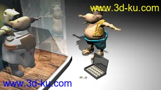 3D打印模型4个河马角色的图片
