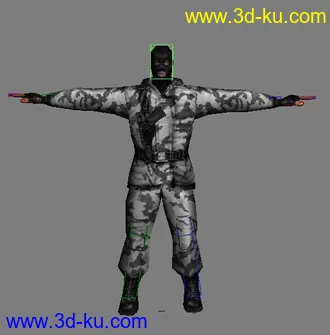 3D打印模型cs全逃绑定，警匪还有人质，喜欢分享~！的图片