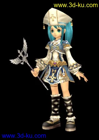 3D打印模型有绑定，Q版的治愈MM，分享吧~！的图片