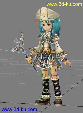 3D打印模型有绑定，Q版的治愈MM，分享吧~！的图片