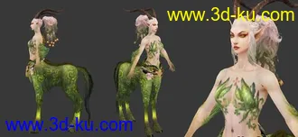 《永恒之塔》里的带羊角的人马四足怪物模型的图片