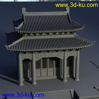 3D打印模型古建筑的图片