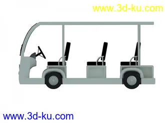 3D打印模型简单的观光车的图片