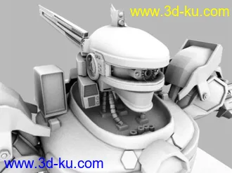 3D打印模型无敌精细  红色调机器人！！的图片