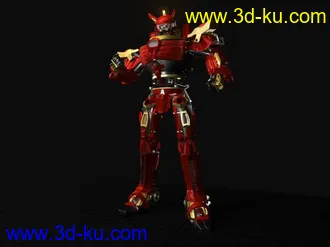 3D打印模型无敌精细  红色调机器人！！的图片