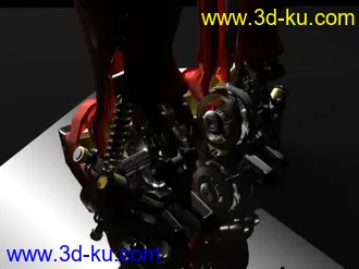 3D打印模型无敌精细  红色调机器人！！的图片