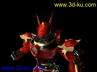 3D打印模型无敌精细  红色调机器人！！的图片