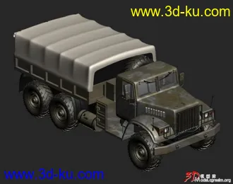 3D打印模型军用卡车Kraz(带贴图)的图片