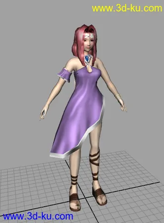 一個完整的動畫MM模型(帶全套材質貼圖)...的图片