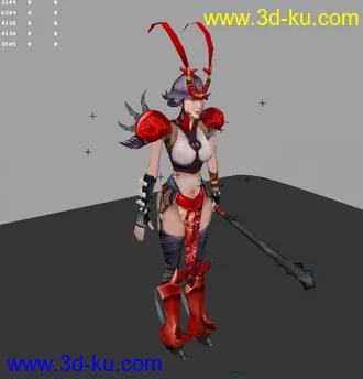 一个游戏模型，含贴图，附带动画。的图片