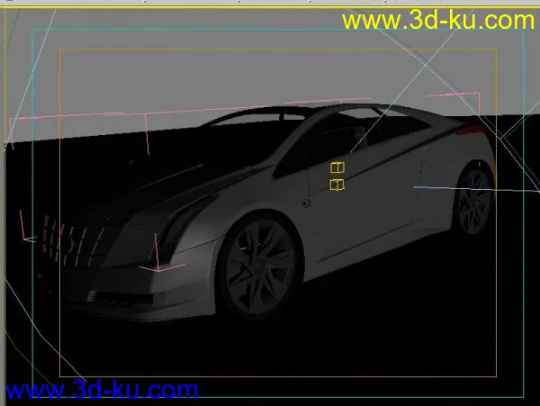 凯迪拉克电动车，另外请教一些hdri的问题。模型的图片1