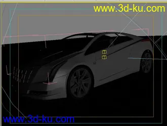 3D打印模型凯迪拉克电动车，另外请教一些hdri的问题。的图片