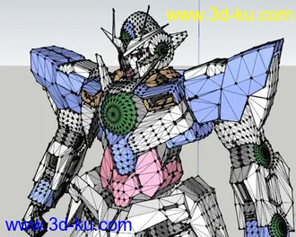 3D打印模型00剧场版机体Gundam 00 Quanta，3DS格式的图片