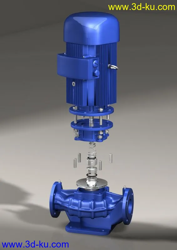 自己做的一个水泵.拆解了的.模型的图片1