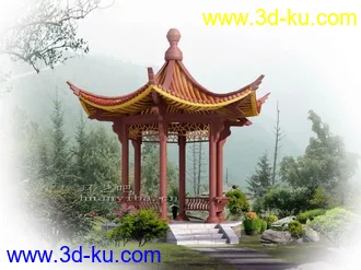 3D打印模型凉亭的图片