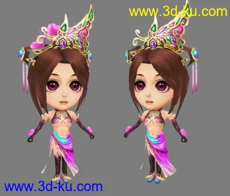 3D打印模型可爱貂蝉MM的图片