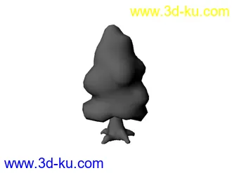 MAYA植物模型,可爱的卡通树木模型两棵的图片