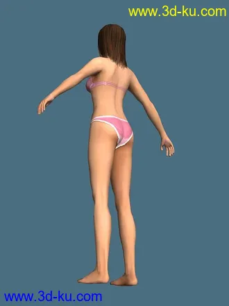 3D打印模型内衣美女带骨骼贴图的图片