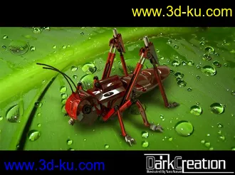 3D打印模型复杂金属蝗虫源文件28.5m的图片