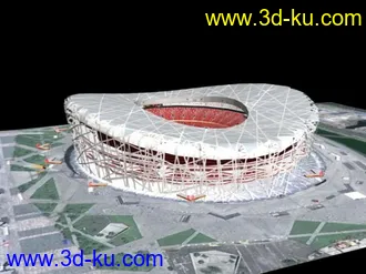 3D打印模型鸟巢—Google earth上的的图片