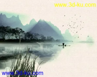 3D打印模型水墨效果和绸缎效果的图片