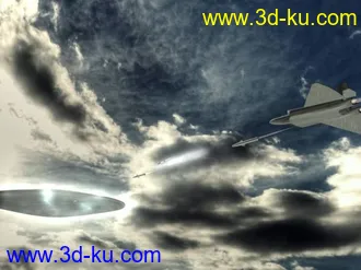 3D打印模型空战 F22 VS UFO的图片