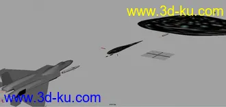 3D打印模型空战 F22 VS UFO的图片