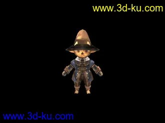 3D打印模型戴斗笠小孩的图片