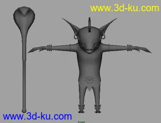 3D打印模型第一次发帖前几天做的一个游戏角色.我也是刚学不久的。的图片