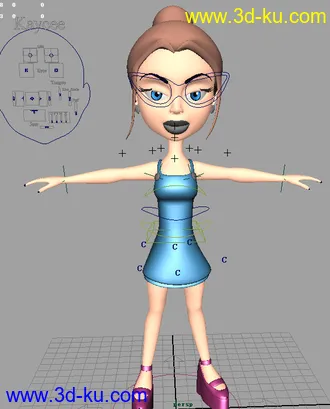 3D打印模型卡通角色绑定的图片