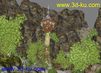 3D打印模型迪斯尼长发公主游戏场景的图片