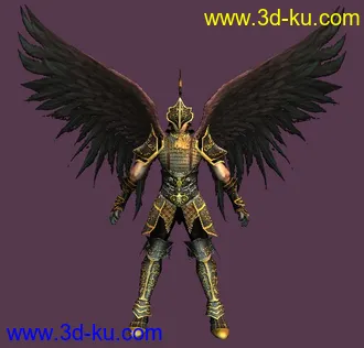 3D打印模型一个带翅膀的战士——龙骑士的图片