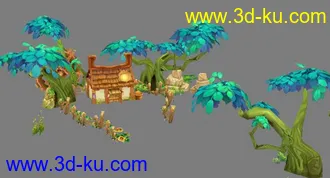 3D打印模型一个不错的Q版场景的图片