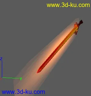 一把火剑的模型的图片