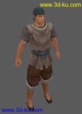 一个古代的小弟模型的图片